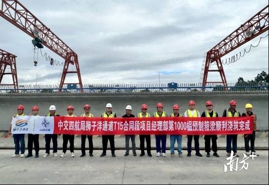 狮子洋通道建设迎新进展!T15合同段完成千榀箱梁浇筑